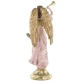 Figura dekoracyjna różowo-złoty Anioł 38x16x10,5 cm