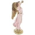 Figura dekoracyjna różowo-złoty Anioł 38x16x10,5 cm