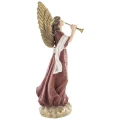 Figura dekoracyjna czerwono-złoty Anioł 34x18x13 cm