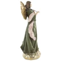 Figura dekoracyjna zielono-złoty Anioł 30x17x10 cm