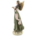 Figura dekoracyjna zielono-złoty Anioł 30x17x10 cm
