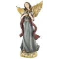 Figura dekoracyjna niebiesko-złoty Anioł 31x17x10 cm