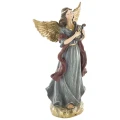 Figura dekoracyjna niebiesko-złoty Anioł 31x17x10 cm