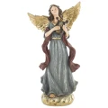 Figura dekoracyjna niebiesko-złoty Anioł 31x17x10 cm