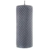 Świeca z tłoczonym wzorem - czarna 18 cm fi 7 fot. 1