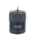Świeca z tłoczonym wzorem - czarna 12 cm fi 9 fot. 4