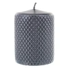 Świeca z tłoczonym wzorem - czarna 12 cm fi 9 fot. 3