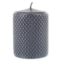 Świeca z tłoczonym wzorem - czarna 12 cm fi 9 fot. 3