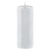 Świeca z tłoczonym wzorem - srebrna 18 cm - 7 cm fot. 5