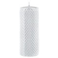 Świeca z tłoczonym wzorem - srebrna 18 cm - 7 cm fot. 5