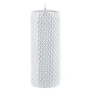 Świeca z tłoczonym wzorem - srebrna 18 cm - 7 cm fot. 5
