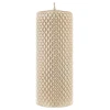 Świeca z tłoczonym wzorem - złota 18 cm - 7 cm fot. 2