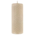 Świeca z tłoczonym wzorem - złota 18 cm - 7 cm fot. 2
