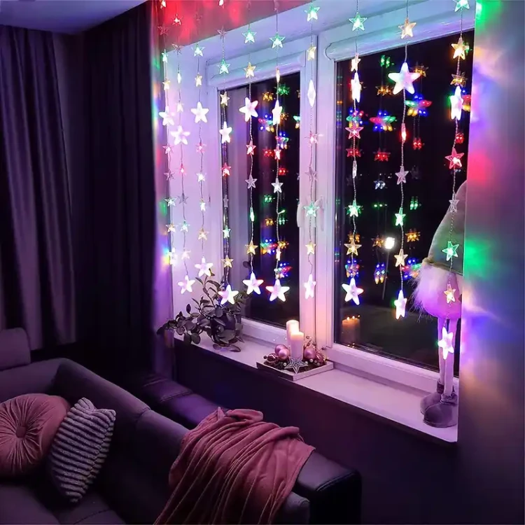 Kurtyna świetlna - gwiazdy 180 LED FLASH fot. 2