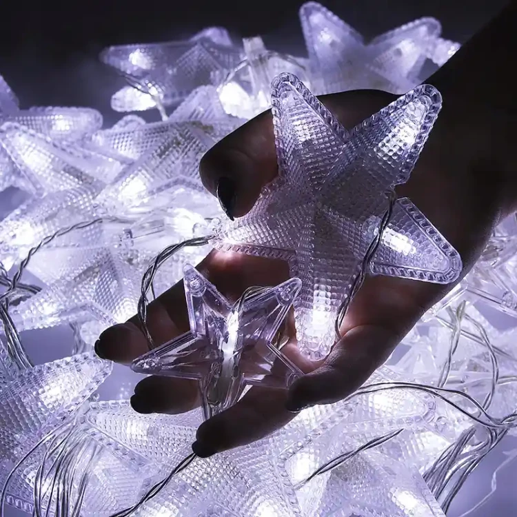 Kurtyna świetlna z pilotem - gwiazdy 136 LED fot. 5