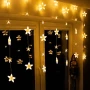 Kurtyna świetlna z pilotem - gwiazdy 136 LED fot. 4