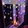 Kurtyna świetlna z pilotem - gwiazdy 136 LED fot. 1