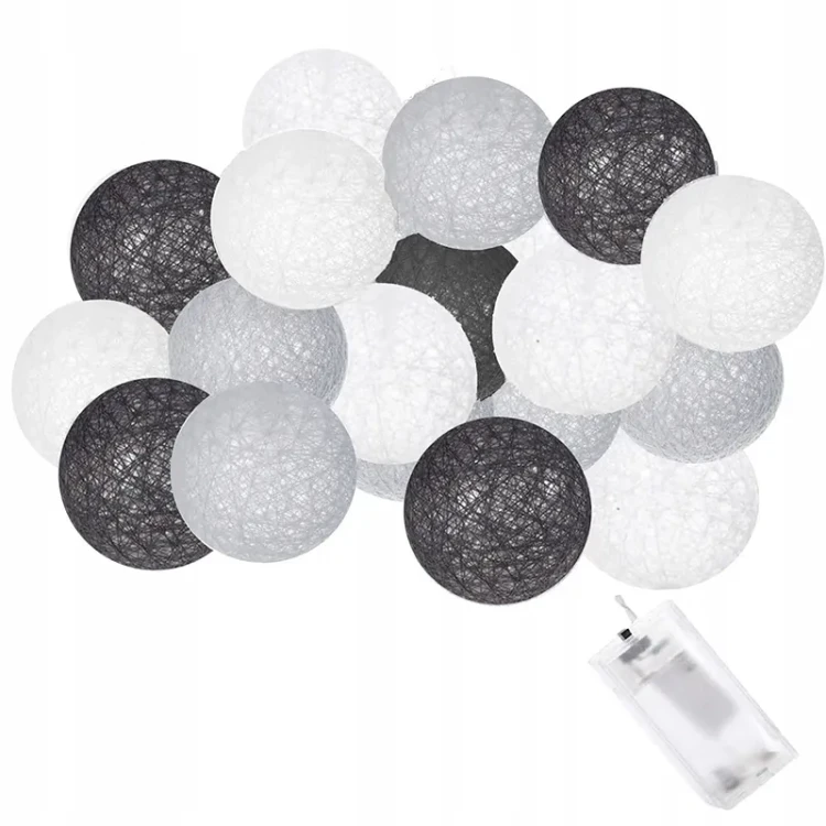 Dekoracyjne światełka - Cotton balls fot. 7