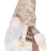 Świąteczny skrzat z brodą z błyszczącą nicią 35 cm