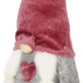 Świąteczny skrzat z warkoczami 37 cm