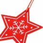 Drewniana czerwona gwiazdka - 4,5 cm kpl. 3 szt