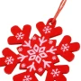 Świąteczne zawieszki drewniane - śnieżka 6 cm kpl. 3 szt.
