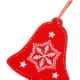 Świąteczne zawieszki drewniane - dzwonek 6 cm kpl. 3 szt.
