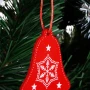 Świąteczne zawieszki drewniane - dzwonek 6 cm kpl. 3 szt.