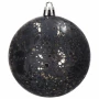 Bombki choinkowe czarno-złote - 8 cm kpl. 16 szt.