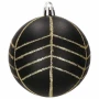 Bombki choinkowe czarno-złote - 8 cm kpl. 16 szt.