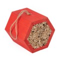 Domek dla pożytecznych owadów 16x14x14cm czerwony