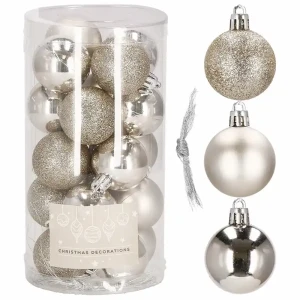 Bombki choinkowe szampańskie 4 cm 20 szt.