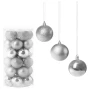 Bombki choinkowe srebrne 6 cm 30 szt.