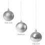 Bombki choinkowe srebrne 6 cm 30 szt.