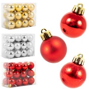 Zestaw małych ozdób choinkowych - kpl. 24 szt.