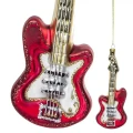 Szklane ozdoby choinkowe - gitara - SREBRNA
