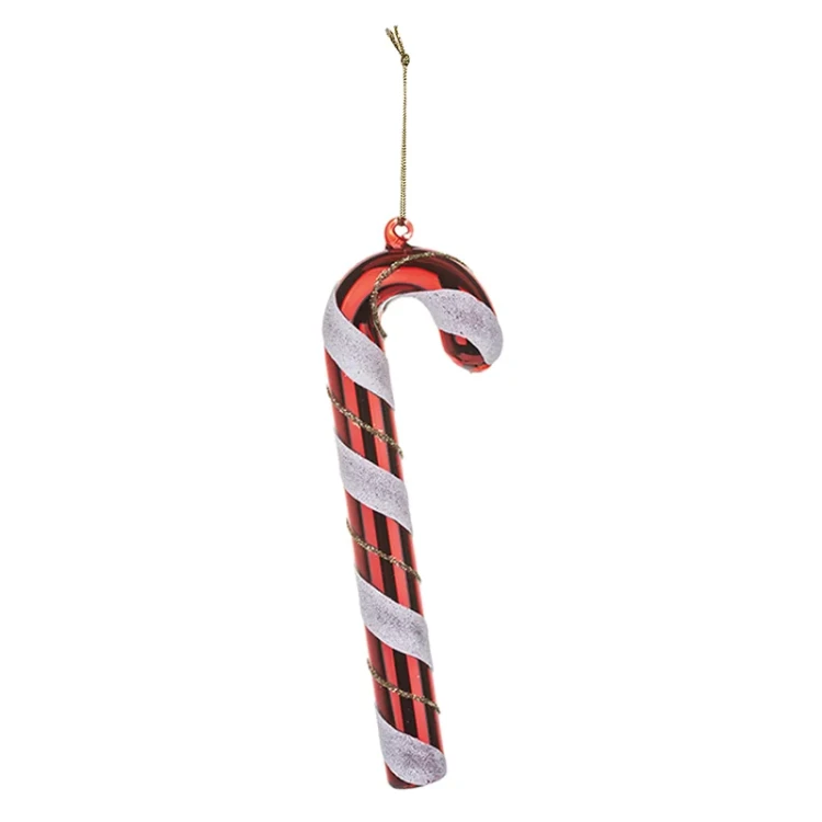 Szklane bombki choinkowe - Laski cukrowe 14 cm