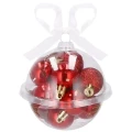 Bombki choinkowe nietłukące czerwone mix 3 cm
