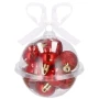 Bombki choinkowe nietłukące czerwone mix 3 cm