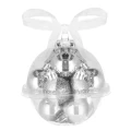 Bombki choinkowe nietłukące srebrne mix 3 cm