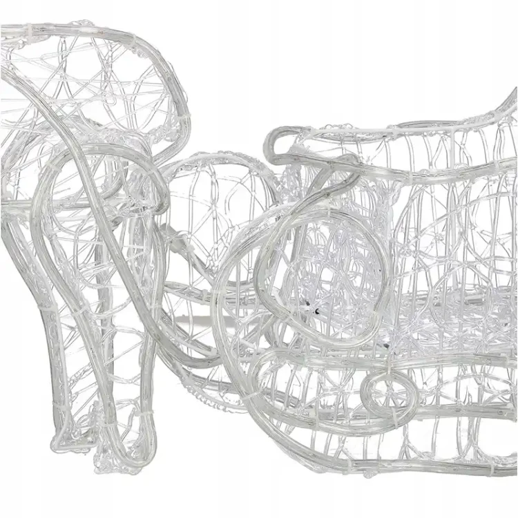 Renifer świetlny z saniami 150 cm