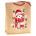 Świąteczna torba prezentowa z juty Mikołaj