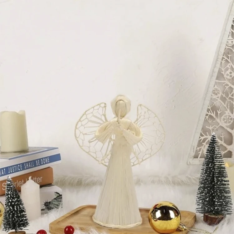 Anioł Figurka z włókna Abaca 10 cm