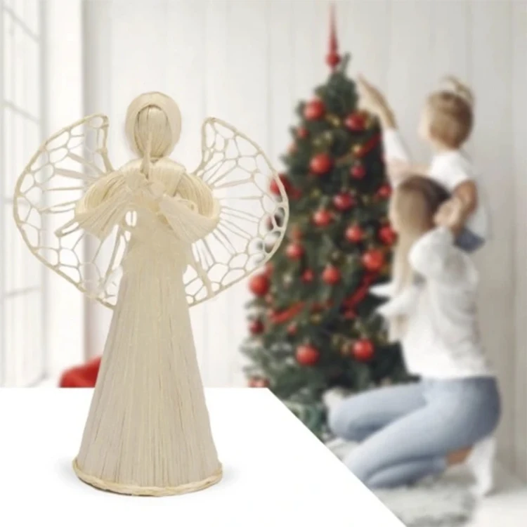 Anioł Figurka z włókna Abaca 10 cm
