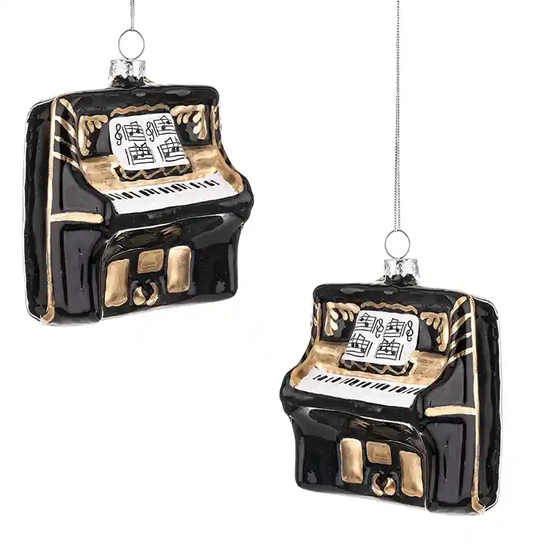 Szklane ozdoby choinkowe - Pianino 10,5 cm
