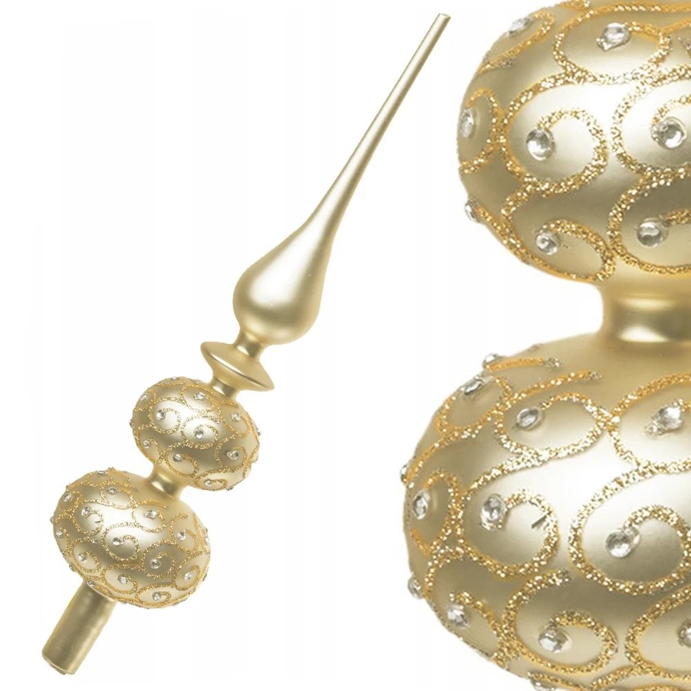 Szklany szpic na choinkę