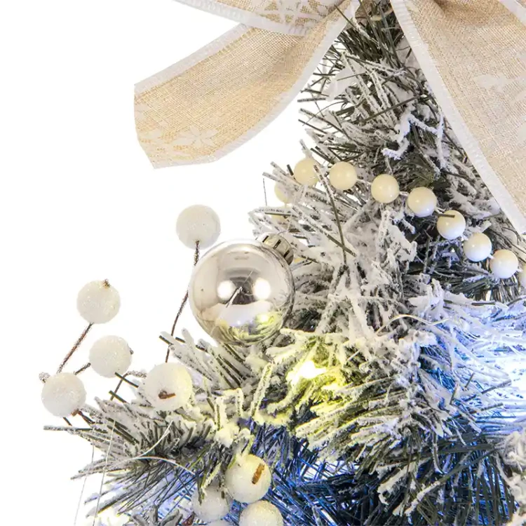 Choinka jodła do udekorowania srbrno-brązowa
