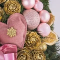 Choinka zdobiona różowo-złota PREMIUM