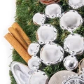 Choinka sztuczna dekorowana SILVER 160 cm PREMIUM