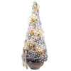 Sztuczna Choinka Ubrana 180 cm - Beżowo-Kremowa Ośnieżona